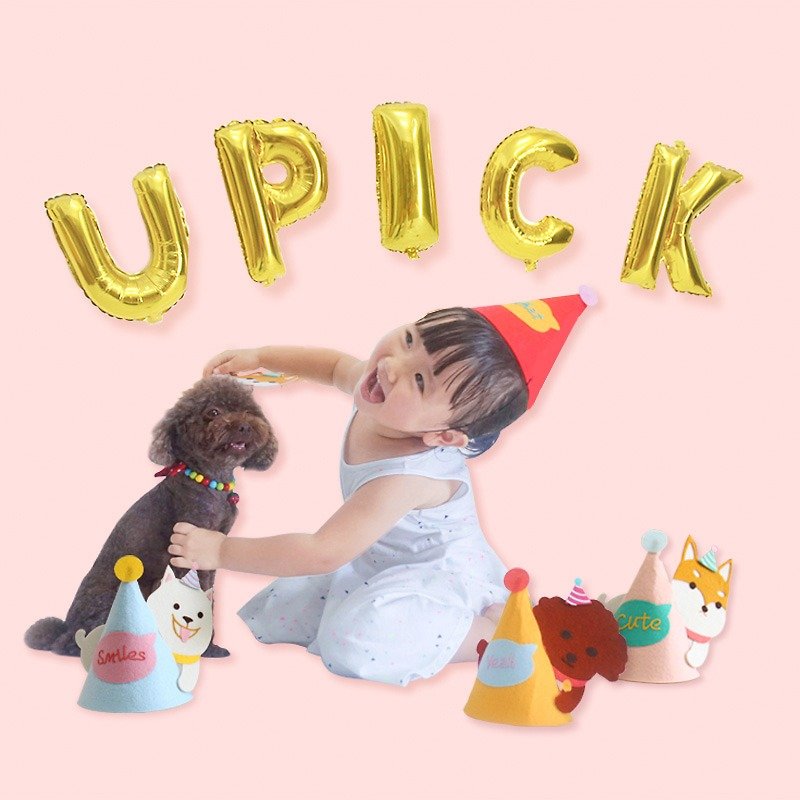 UPICK原品生活 可爱小狗派对帽生日帽派对装饰装扮 - 帽子 - 聚酯纤维 