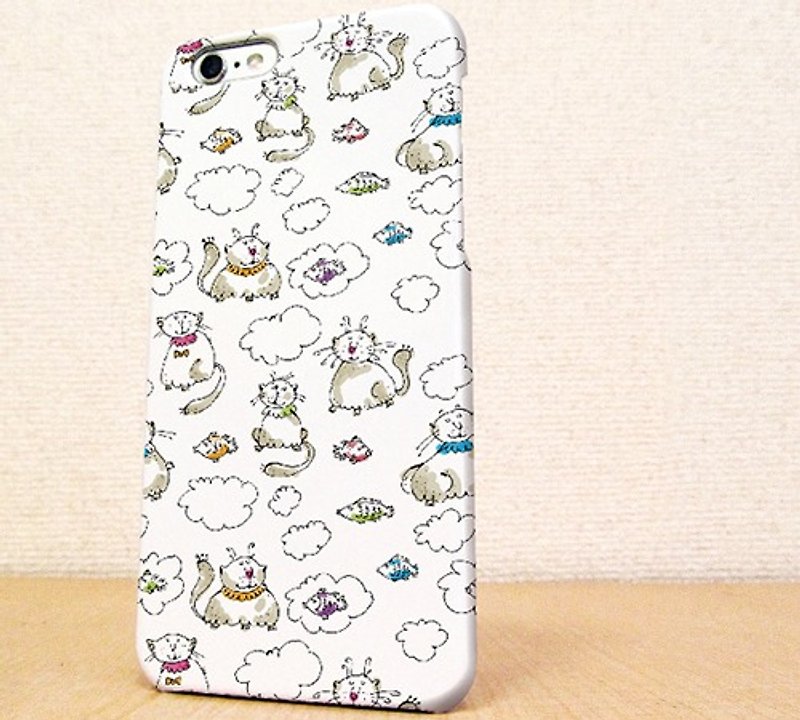 送料無料☆iPhone case GALAXY case ☆ほのぼの猫の手書きイラスト phone case - 手机壳/手机套 - 塑料 白色