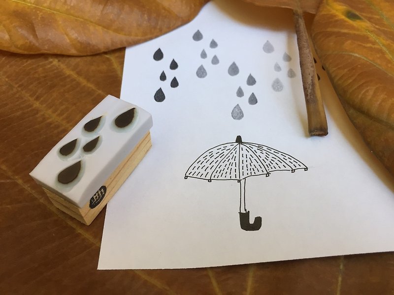 "雨滴"手刻印章 - 印章/印台 - 其他材质 白色