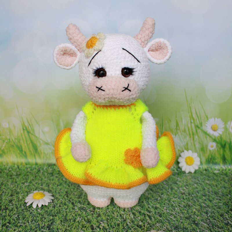 plush white cow,cow plush,cow toy, cute plush cow - 玩具/玩偶 - 其他材质 白色