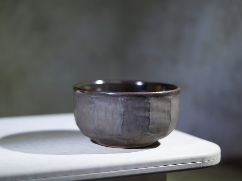 消光黑手切碗,茶碗,水方,茶洗,水盂,饭碗-容量约450ml - 碗 - 陶 多色