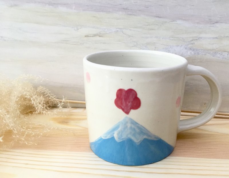 富士山马克杯-爆发/大-360ml - 咖啡杯/马克杯 - 陶 蓝色