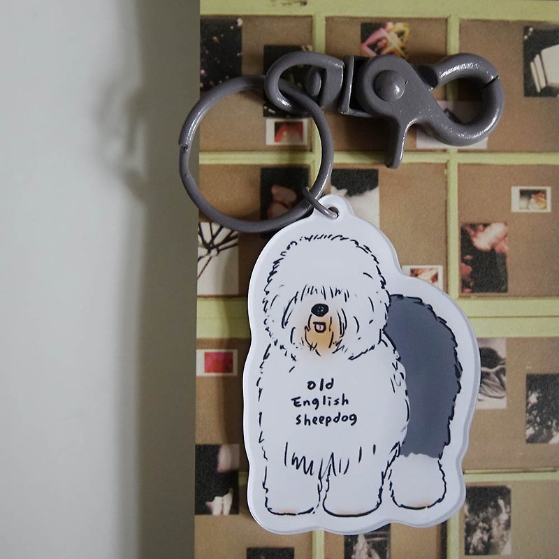 【快速出货】古代牧羊犬钥匙圈 - 钥匙链/钥匙包 - 压克力 灰色
