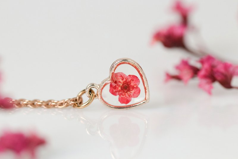 Necklace rose gold (plum) - 项链 - 玫瑰金 粉红色