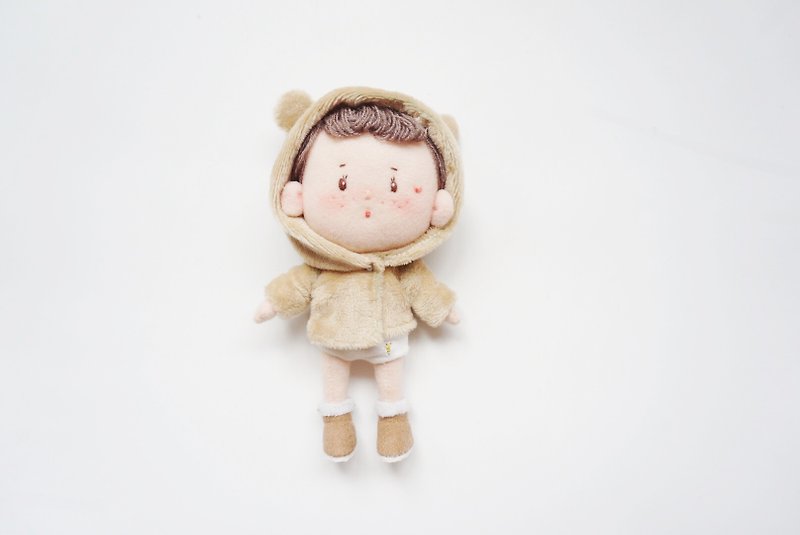 AN DOLL 原创手作布娃娃文艺礼物-熊蜜蜜 - 玩偶/公仔 - 棉．麻 咖啡色