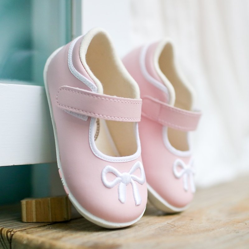 Fiona粉红立体蝴蝶结宝宝鞋 - 童装鞋 - 其他人造纤维 粉红色
