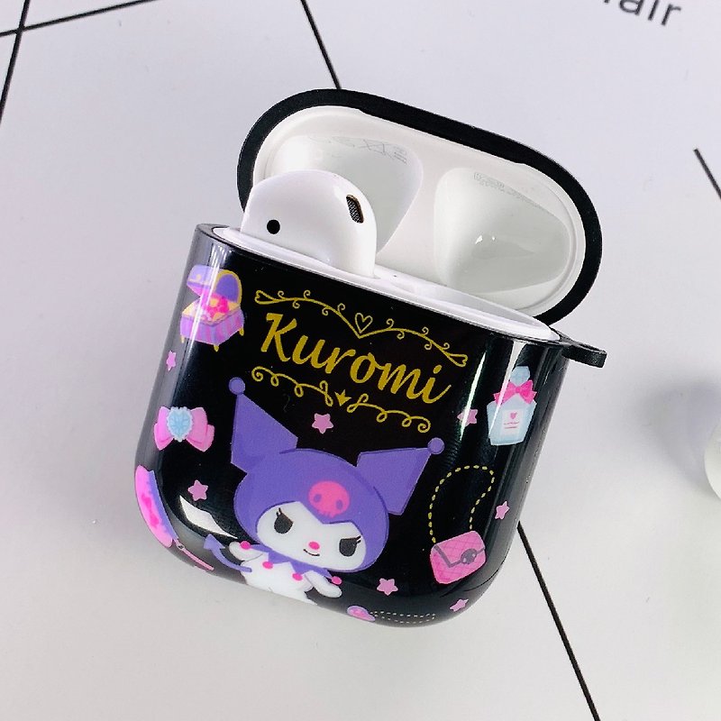 【Hong Man】三丽鸥 AirPods防尘耐磨保护套 酷洛米 少女的珠宝盒 - 数码小物 - 塑料 黑色