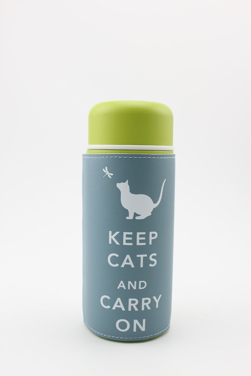 "Keep Cats & Carry On" 旅行保温杯- 深蓝 - 咖啡杯/马克杯 - 其他金属 蓝色