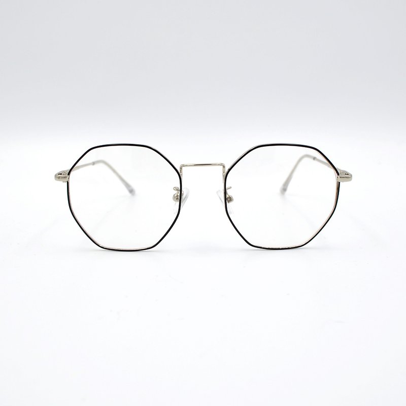 复古风文青系 八角型金属边圆框金丝眼镜 超通透平光镜片 GLASSES - 眼镜/眼镜框 - 其他金属 金色