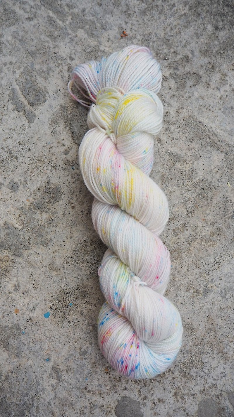 手染线。彩色糖 (Sock yarn) - 编织/刺绣/羊毛毡/裁缝 - 羊毛 