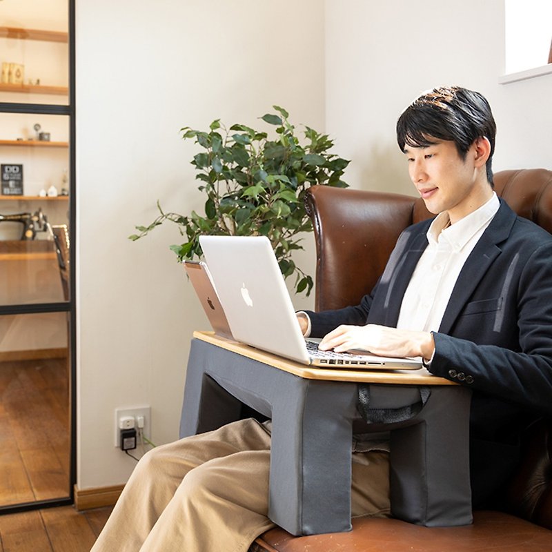日本 抗菌床上桌 平板置物 手机置物 轻巧 在家工作 - 餐桌/书桌 - 竹 多色