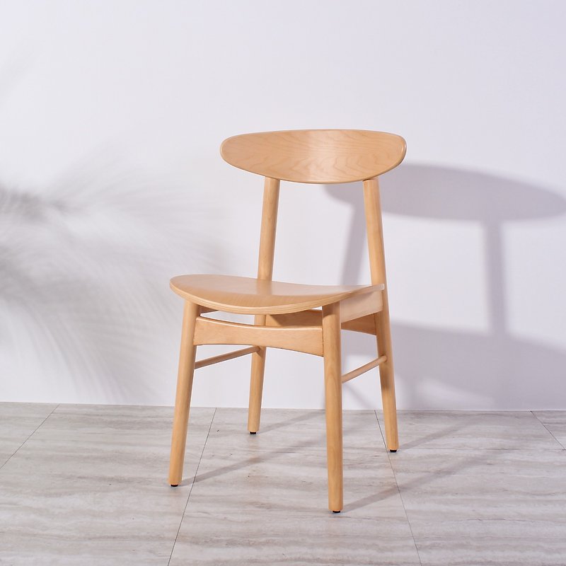 北欧复古 曲木实木 特殊坐垫餐椅 0022 - 椅子/沙发 - 木头 