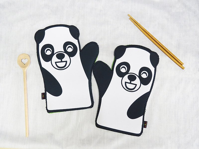 动物派对多功能护手套— 熊猫(一对入/附赠轻型切割垫) - 其他 - 其他材质 黑色