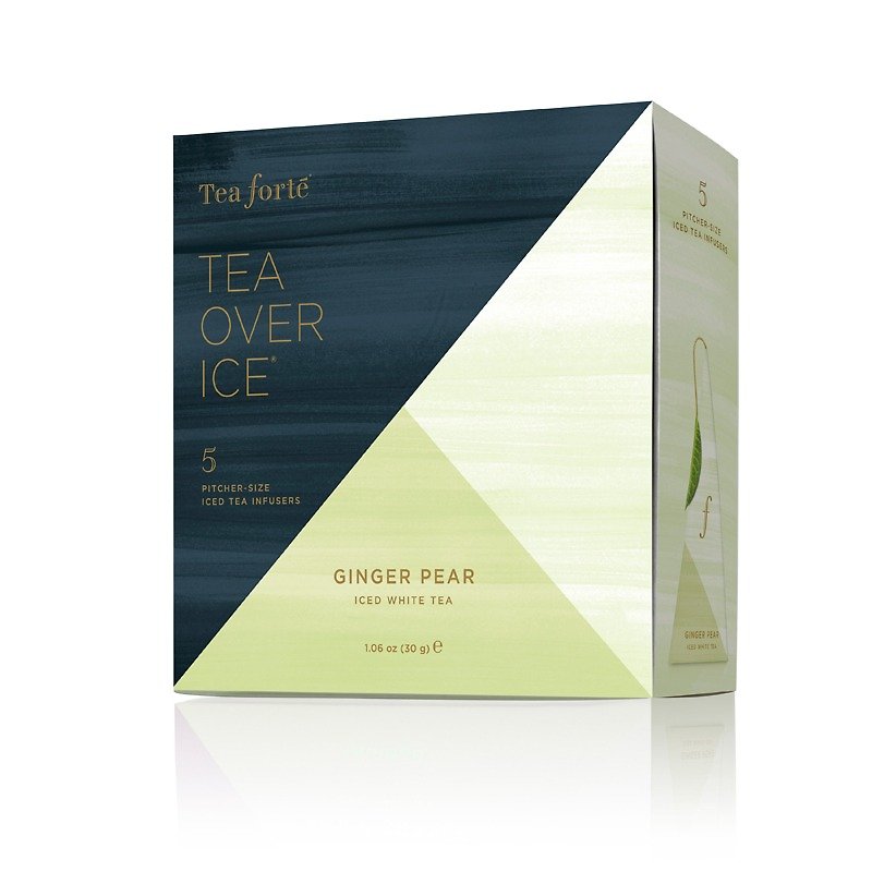 Tea Forte 5入金字塔型丝质冰酿茶包 - 白姜水梨冰茶 Iced Ginger Pear - 茶 - 新鲜食材 
