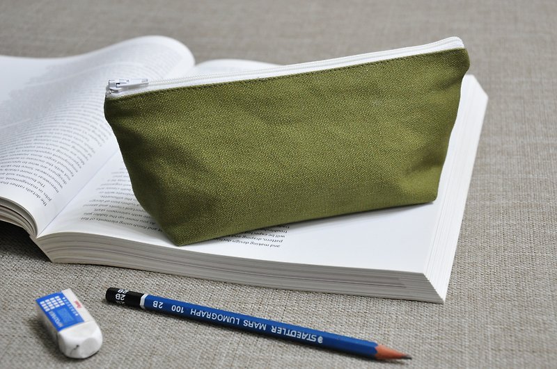ENDURE/莫兰迪绿Morandi Green Canvas笔袋 - 铅笔盒/笔袋 - 棉．麻 绿色