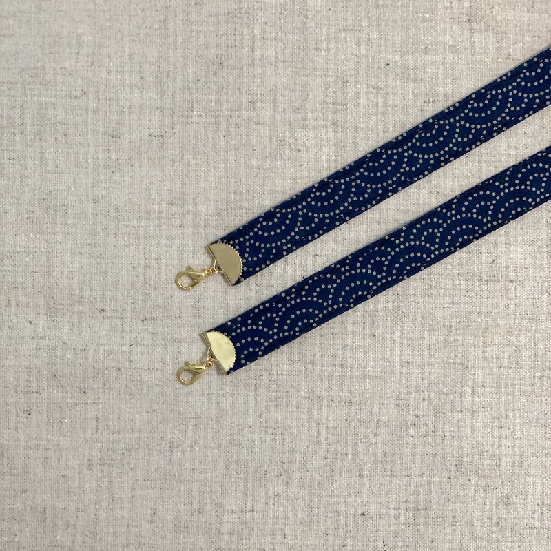 蓝底波纹 口罩吊绳 口罩链 - 挂绳/吊绳 - 棉．麻 多色