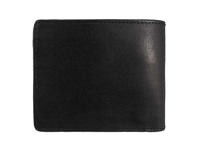 ディープブラック 2つ折り ハーフウォレット / 財布 - 皮夹/钱包 - 真皮 黑色