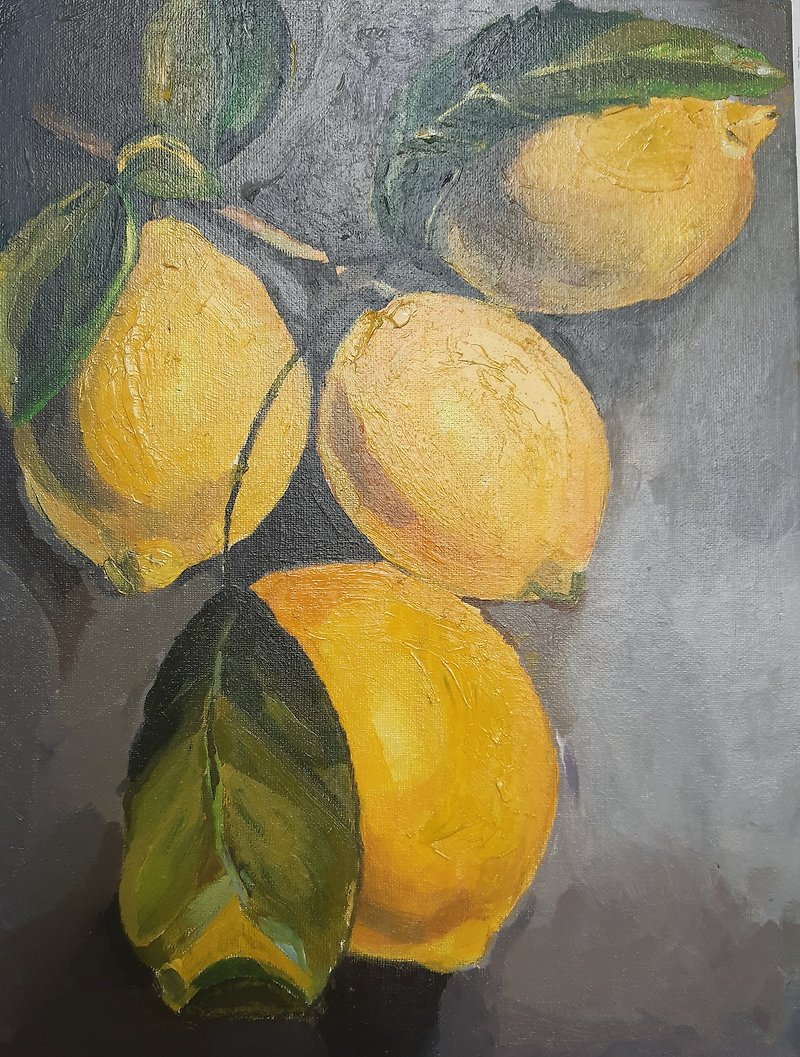 柠檬 11,8*15,8 英寸 30*40 厘米 Andriy Stadnyk 生活方式油画 - 墙贴/壁贴 - 其他材质 多色