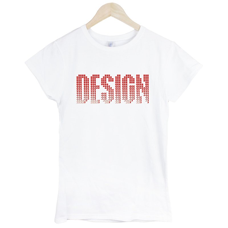 DESIGN-red Delusion女生短袖T恤-白色 生活 文青 文字 设计 创意 - 女装 T 恤 - 棉．麻 白色