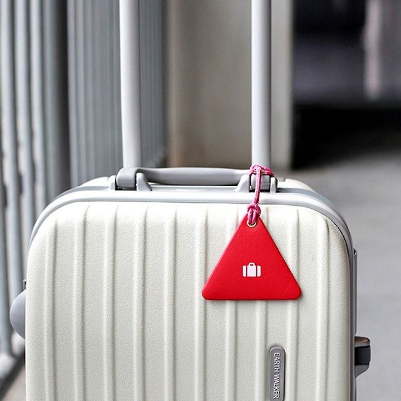 2NUL-几何形行李吊牌-红色三角,TNL84789 - 行李吊牌 - 塑料 红色
