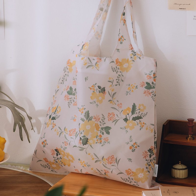环保收纳购物袋(大)-午茶小黄花 - 手提包/手提袋 - 聚酯纤维 黄色