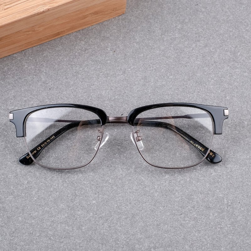 【福利品】韩国商务眉框 黑枪 NG眼镜 镜框 - 眼镜/眼镜框 - 其他金属 黑色