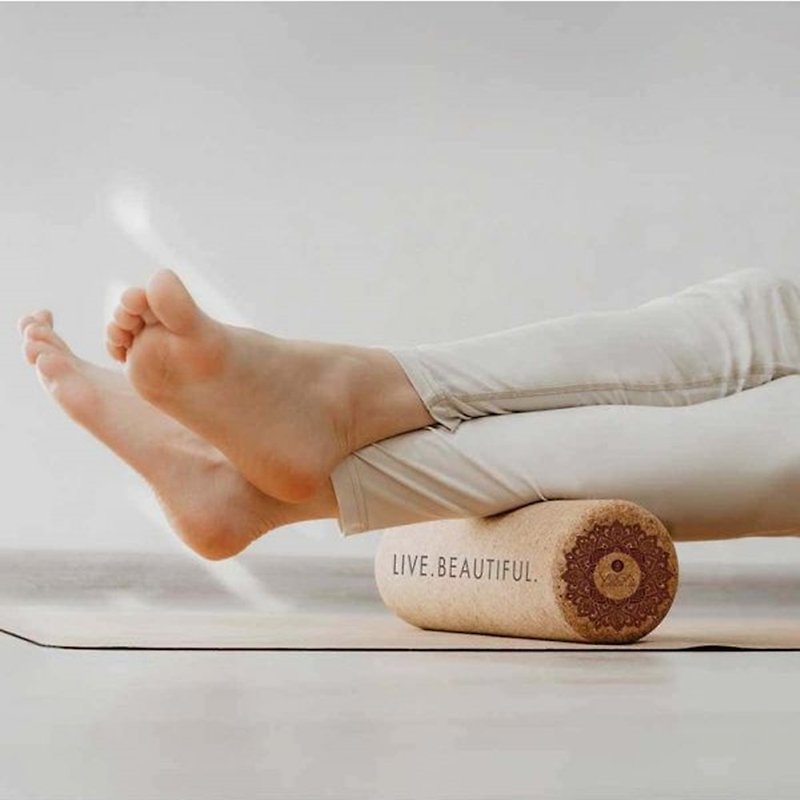 【Yoga Design Lab】Cork Roller 软木瑜珈滚筒 - Mandala Tonal - 运动配件 - 软木/水松木 卡其色