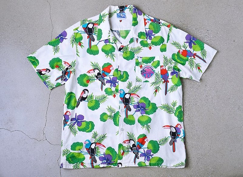 《Vintage Hawaii Shirts 夏威夷衫》彩色鸟 HSA09 - 男装衬衫 - 棉．麻 多色