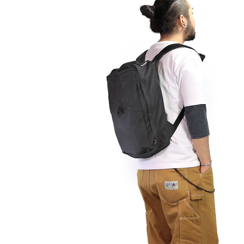 【福袋】 - 轻旅行后背包&随身小包三件组福袋 颜色可许愿 - 后背包/双肩包 - 防水材质 黑色