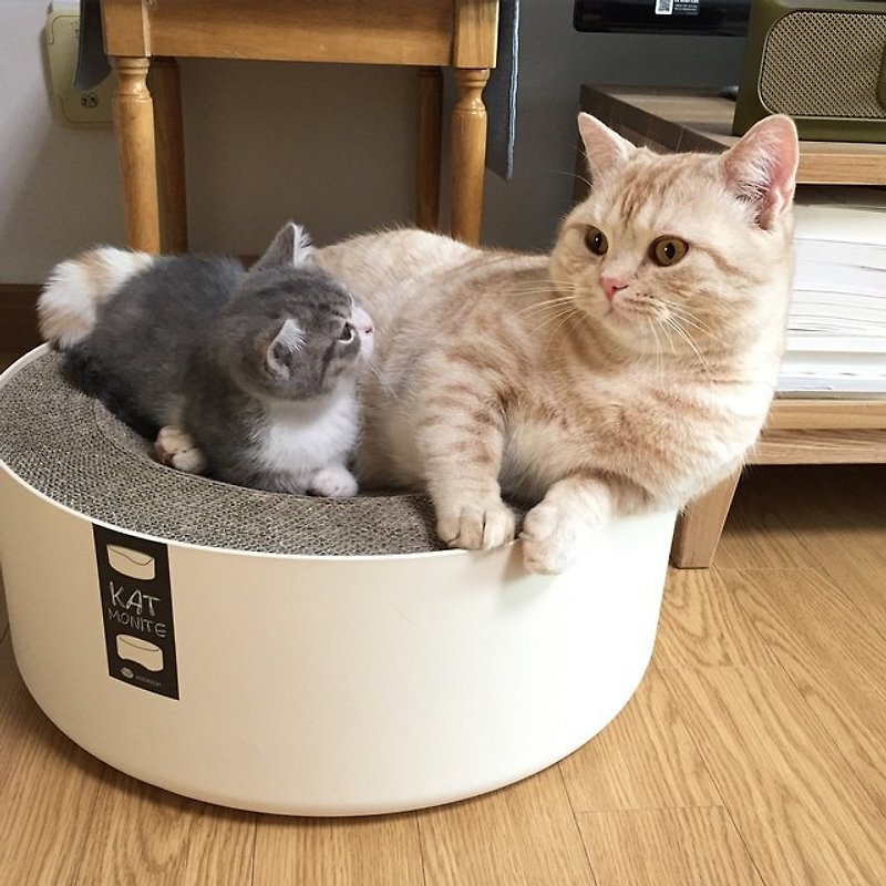 KOGONGCAT猫抓床-多功能猫床(象牙白) - 抓板/跳台 - 纸 白色