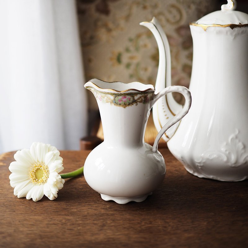 1929-40年 法国利摩日 Limoges 古董牛奶壶 - 咖啡壶/周边 - 瓷 白色