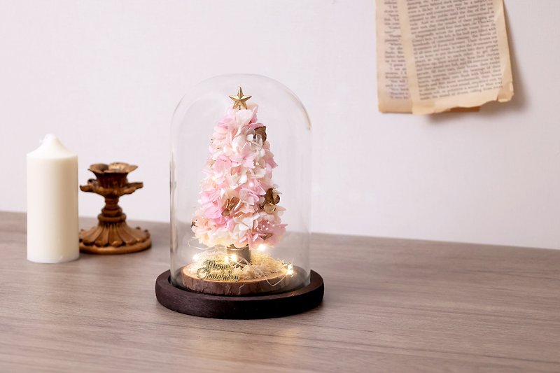 绣球花圣诞树 - 干燥花/捧花 - 植物．花 粉红色