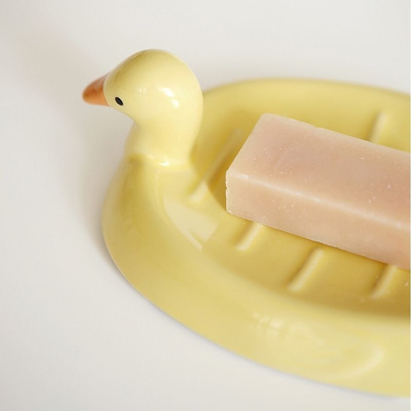 Dailylike 动物造型陶瓷皂盘-01黄色小鸭,E2D48996 - 卫浴用品 - 瓷 黄色