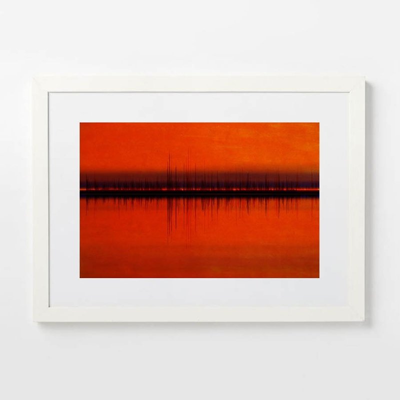 定制声波艺术装饰画 抽象画 声音的风景 - 海报/装饰画/版画 - 纸 红色