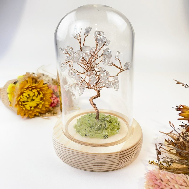 生命之树/水晶树/脉轮/助眠/冥想/能量/开运招财/橄榄石/白水晶树 - 其他 - 树脂 