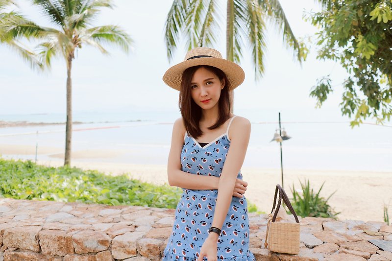 Summer Dress : sky blue - 洋装/连衣裙 - 其他材质 蓝色