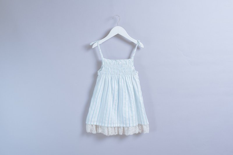 吊带裙-蓝色水晶  无毒 童装 裤 吊带 纯棉 裙 - 童装礼服/连衣裙 - 棉．麻 蓝色