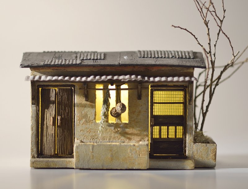 水泥老屋创作--乡间老墙小屋(订制) - 摆饰 - 水泥 咖啡色