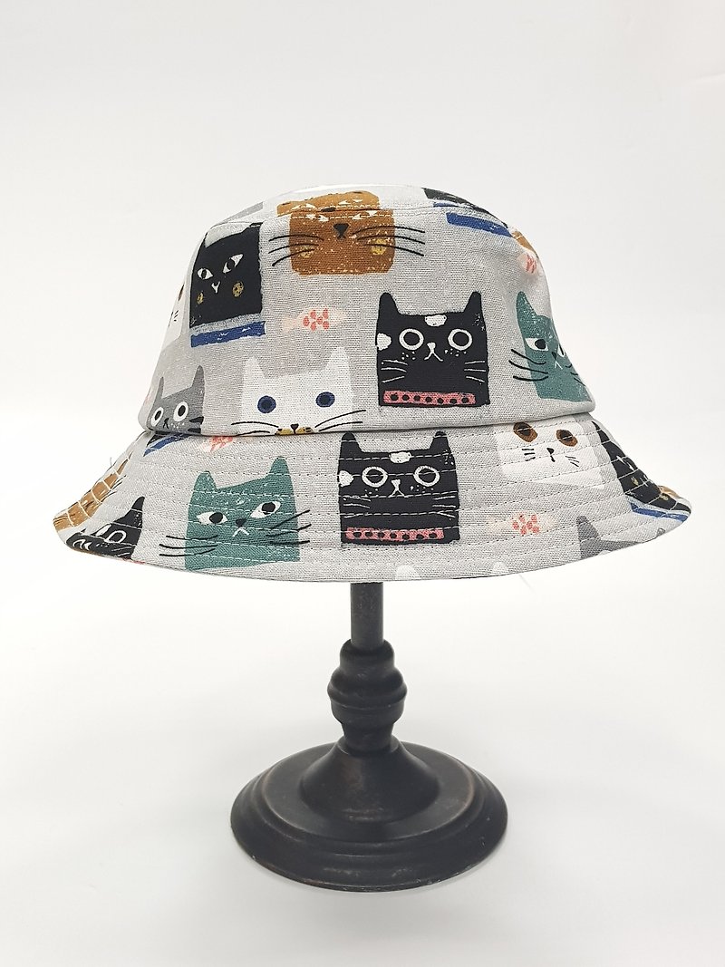 经典渔夫帽-  【大头猫】 #街头文青 #四季好伙伴 #渔夫帽 - 帽子 - 棉．麻 灰色