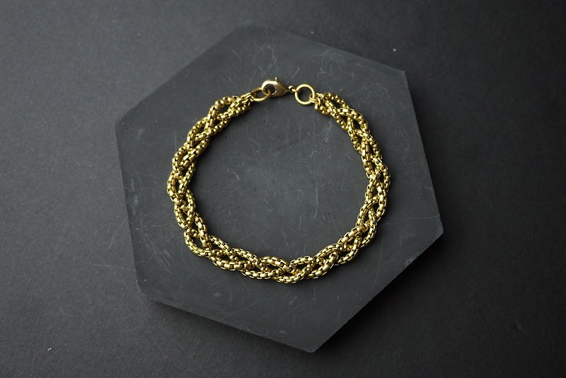 辫子 - 黄铜手链 - 手链/手环 - 其他金属 金色