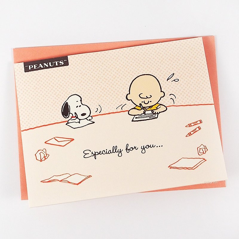 Snoopy 我正在写信给最特别的你【Hallmark-Peanuts 立体卡片】 - 卡片/明信片 - 纸 橘色