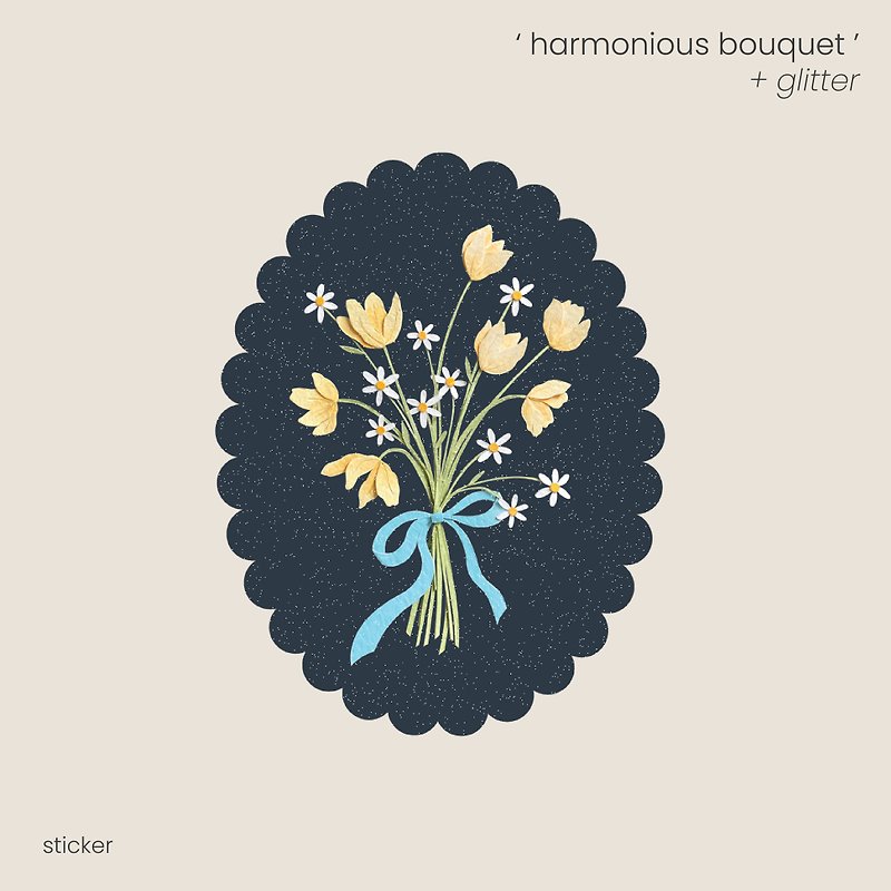 harmonious bouquet - sticker - 贴纸 - 其他材质 黑色