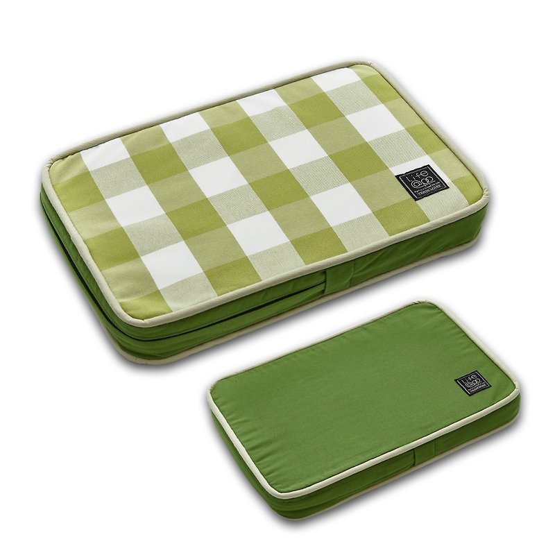 Lifeapp宠物缓压睡垫大格纹款---XS (绿白格) W45 x D30 x H5 cm - 床垫/笼子 - 其他材质 咖啡色