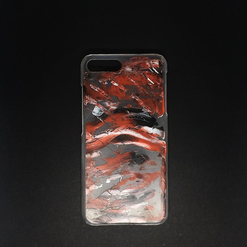 Acrylic 手绘抽象艺术手机壳 | iPhone 7/8+ |  It - 手机壳/手机套 - 压克力 红色