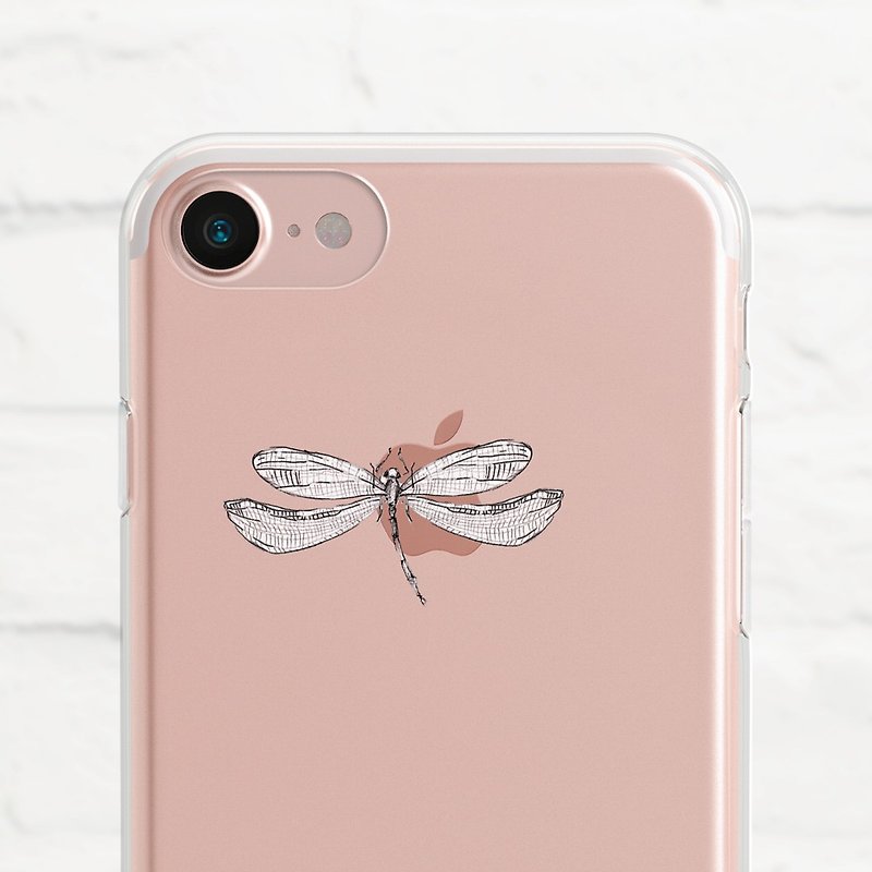 蜻蜓- 防摔透明软壳- iPhone系列, Samsung - 手机壳/手机套 - 硅胶 黑色
