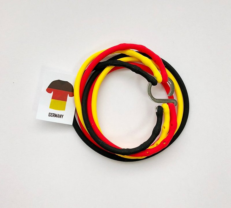 Brappz 瑞士百变运动饰品 -- 世足三链队环 (德国) - 手链/手环 - 硅胶 多色