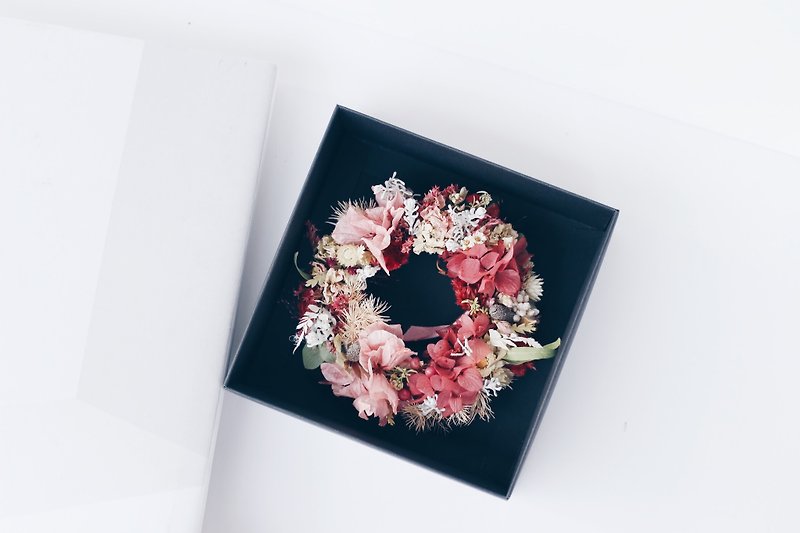 Flower Wreath!【爱神-阿芙萝黛蒂Aphrodite】干燥花 永生花 花圈 - 摆饰 - 植物．花 粉红色