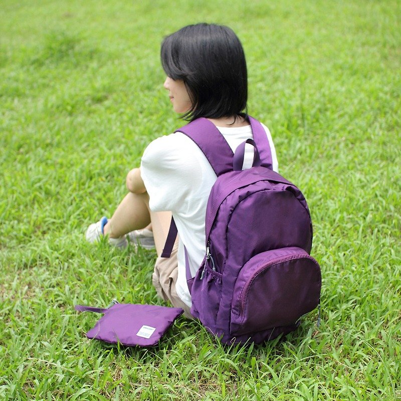 无感抗水旅行后背包(14'' Laptop OK)-紫色_100178-40 - 后背包/双肩包 - 其他材质 紫色