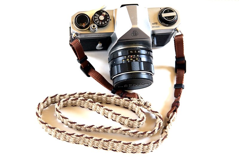 麻紐ヘンプカメラストラップBRW/ベルトタイプ - 相机背带/脚架 - 棉．麻 咖啡色