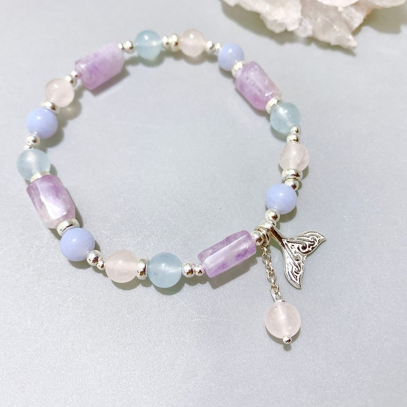 Ops Aquamarine bracelet- 海水蓝宝/紫水晶/粉晶/粉嫩/幸运/梦幻 - 手链/手环 - 宝石 多色